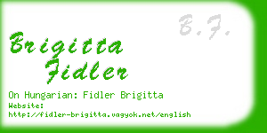 brigitta fidler business card